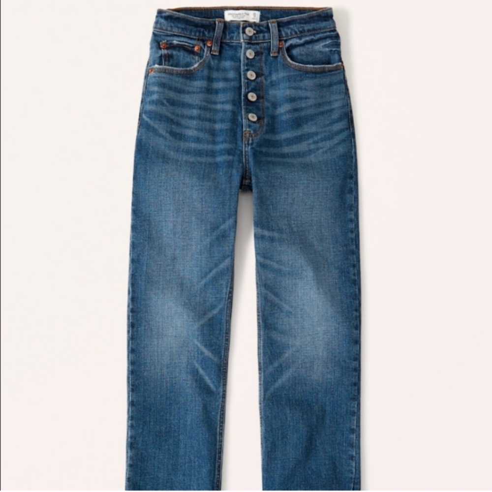 Abercrombie and Fitch - The Ankle Straight Ultra High-rise Jeans - size 27 /4 R